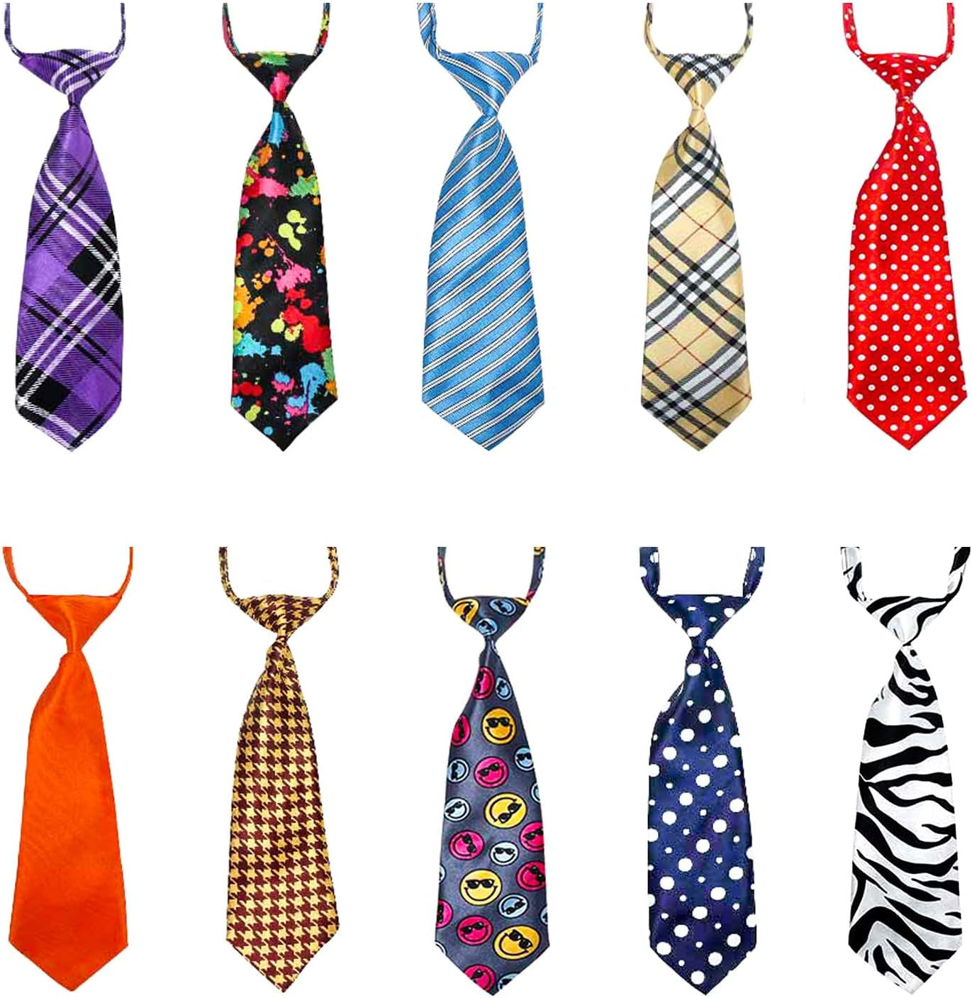 Dog Ties for Large Dogs, Pet Neck Tie, with Adjustable Collar, Bulk Bow Ties Bowties Necktie Grooming Accessories for Girl Boy Dog Valentines Holiday Birthday Wedding Cosplay Costumes